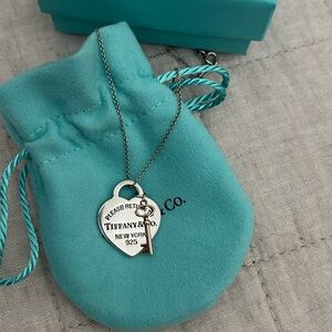 Tiffany & Co. sterling silver & rose gold necklace